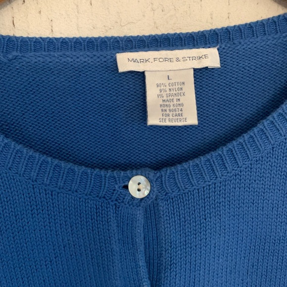 Mark, Fore, & Strike Blue Cardigan Sweater - Picture 2 of 3